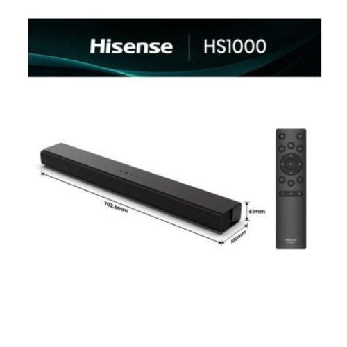 HISENSE HS1000 SOUNDBAR 2.0 DOLBY BLUETOOTH 120W NERO